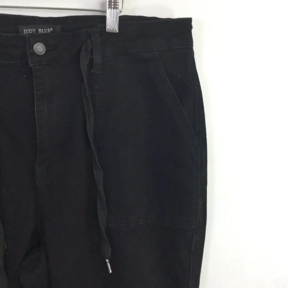 Judy Blue Womens Los Angeles Jogger Pants Skinny Drawstring Waist Black Size 16W - Picture 6 of 16